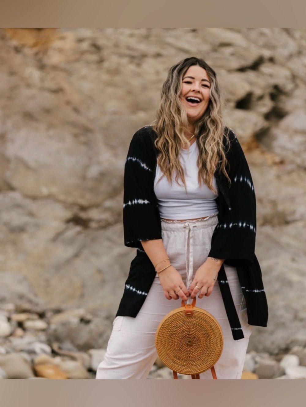 Round Rattan Bali Backpack - Picture 2 of 9